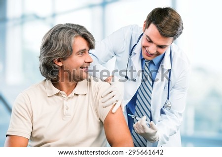 Injecting, Vaccination, Flu Virus.
