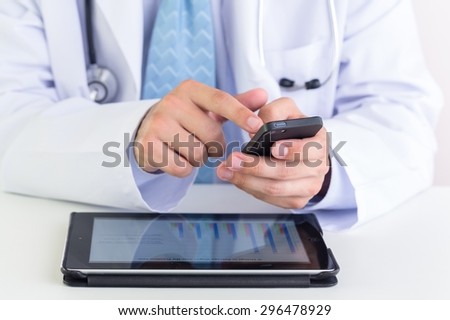 Doctor, Healthcare And Medicine, Mobile Phone.