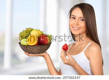 Fruit, Women, Healthy Lifestyle.
