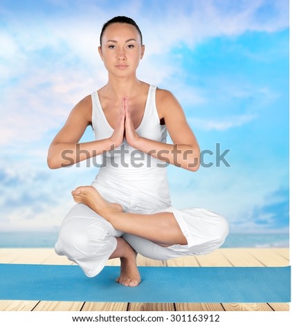 Yoga, Balance, Women.