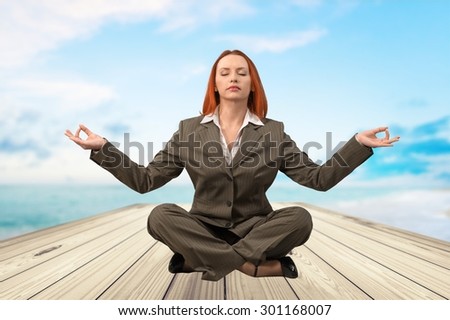 Zen-like, Meditating, Business.