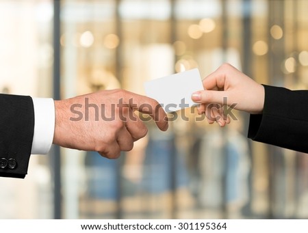 Business Card, Ticket, Human Hand.