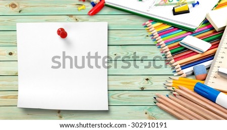 School Supplies, page, document.