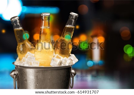 Cold Beers in Bucket Royalty-Free Stock Photo