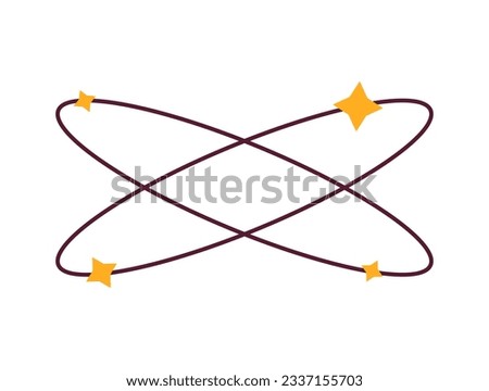 Dizzy stars semi flat colour vector object. Spinning head. Unsteady unwell reaction. Heat stroke. Editable cartoon clip art icon on white background. Simple spot illustration for web graphic design