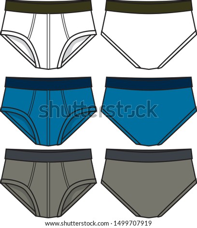 under wear for men vector template