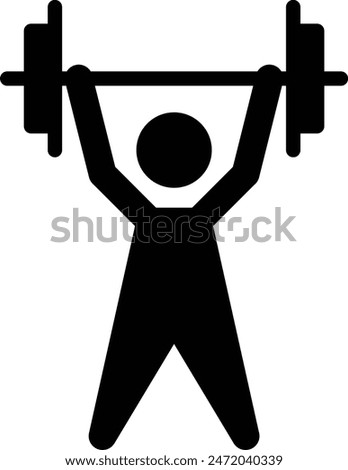 Weightlifting icon, exercise sign, sport icon, gym icon