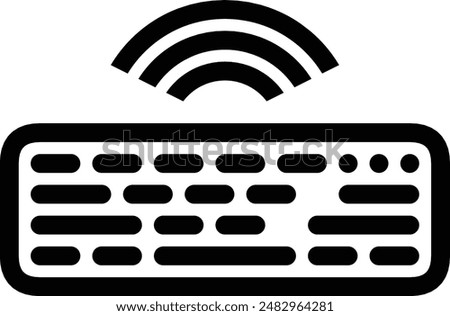 wireless keyboard icon, wireless keyboard sign