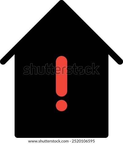 house with exclamation mark icon