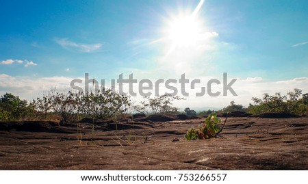 Similar – Image, Stock Photo Mountain over city in Spain