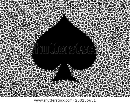 chips for poker backgrounds Ace of Spades