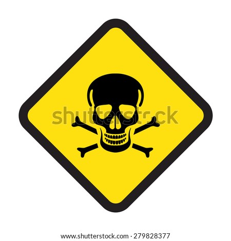 stock vector high power or poison danger signs vector icon 279828377