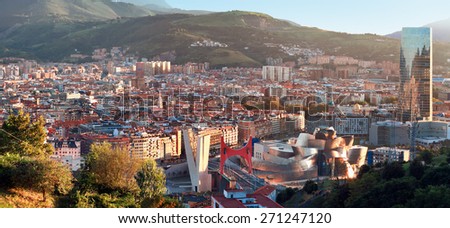 Similar – Image, Stock Photo building architecture in Bilbao city Spain, travel destination