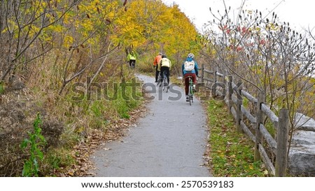 Similar – Image, Stock Photo People shadow with bicycle