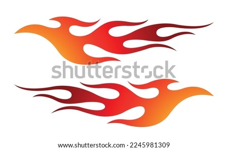 Racing car sticker tribal fire flame car decal car tattoo vector image graphic vinyl car and motorcycle decoration design