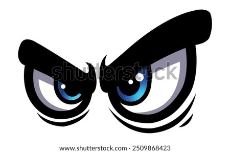 Evil cartoon eyes vector graphic angry comic emotion car decal funny face sticker