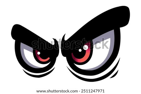 Cartoon eyes vector graphic angry comic emotion car decal evil face sticker