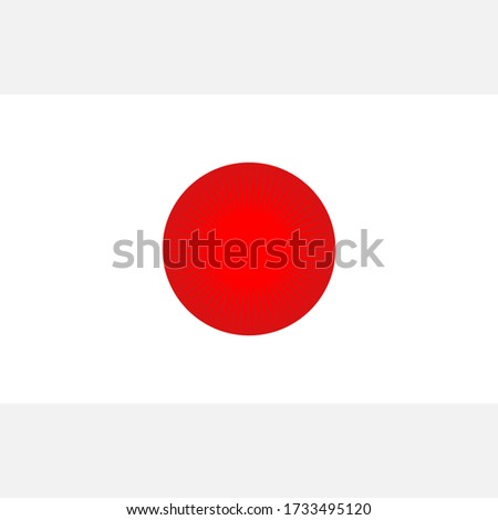 Flag Japan red sun logo sign icon emblem symbol Hand drawn Modern design style Fashion print for clothes apparel greeting invitation card picture banner poster badge flyer websites Vector Illustration