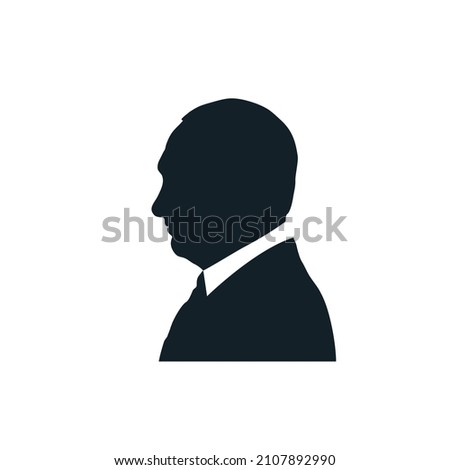 Putin Vladimir president Russian Federation silhouette Official profile logo icon sign World politician Classic style design Fashion print clothes apparel greeting invitation card banner badge poster