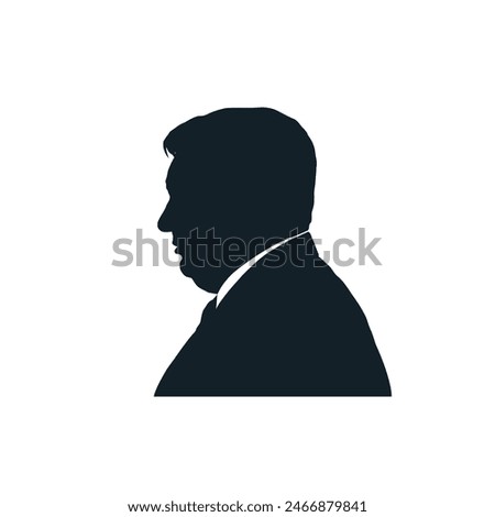 Viktor Orban silhouette logo icon sign Hungarian lawyer and politician who has been Prime Minister of Hungary Classic style design Fashion print clothes greeting invitation card banner poster cover ad