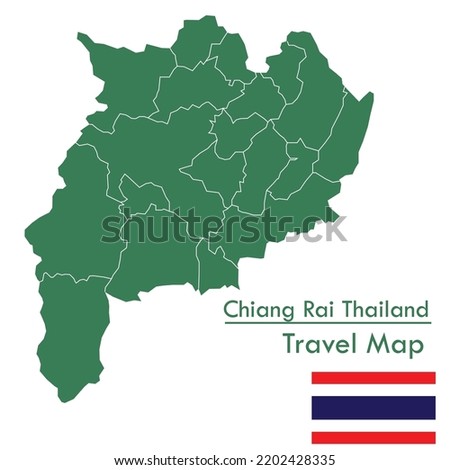 Chiang Rai Province Map green map is one of the provinces of Thailand
