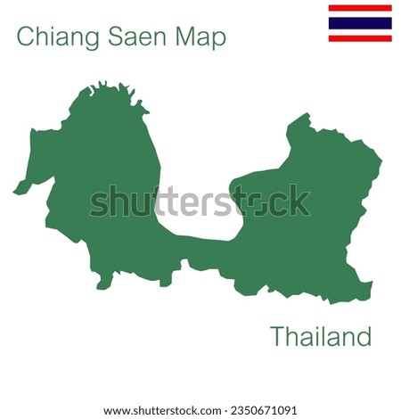 Vector Green Map Chiang Saen District is one of the districts of Chiang Rai Province.