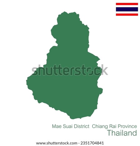 Vector Green Map Mae Suai District is one of the districts of Chiang Rai Province.