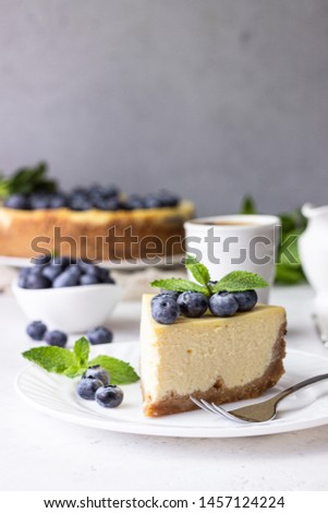 Similar – Foto Bild Cheesecake mit Heidelbeeren