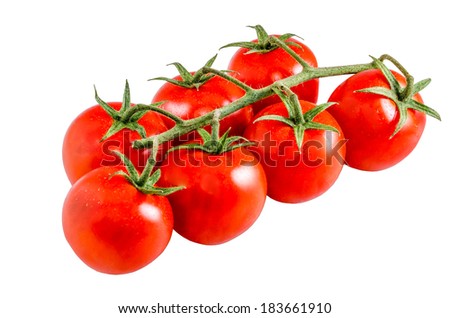 Similar – Image, Stock Photo Fresh panicles of tomatoes on a colourful plate