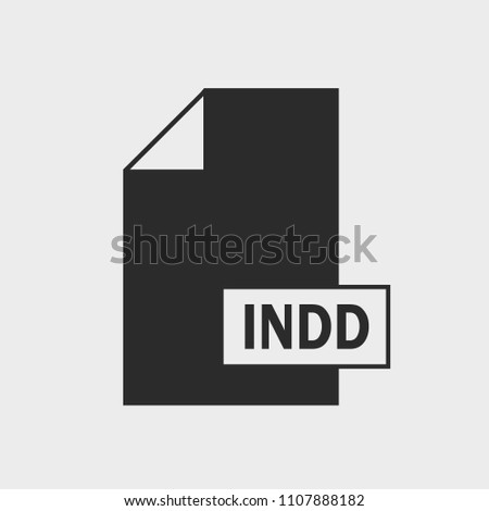 INDD file format icon on gray background 