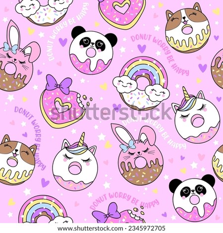 cute donuts graphic with hearts