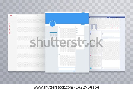 Website layout template in vector format