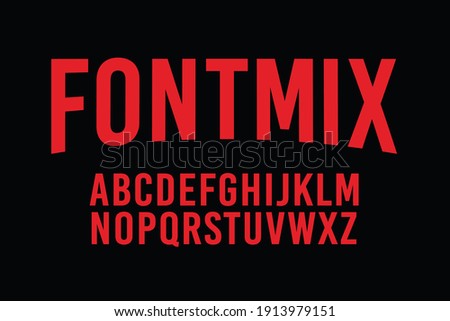 Font style condensed bold in vector format