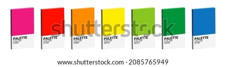 Palette Warm color 3d effect in vector format