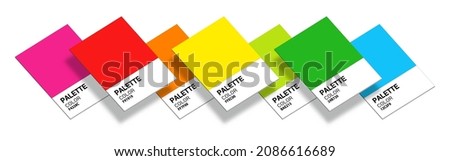 Palette color 3d effect in vector format