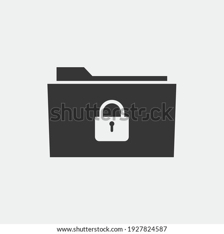 secure folder vector icon digital file storage password protected encryption