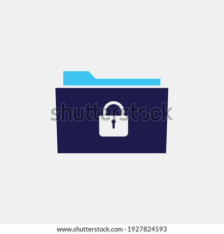 secure folder vector icon digital file storage password protected encryption