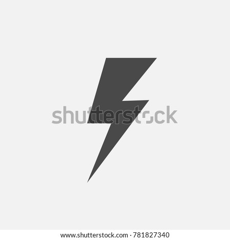 lightning charging power icon vector eps10 for industrial and superpower symbol