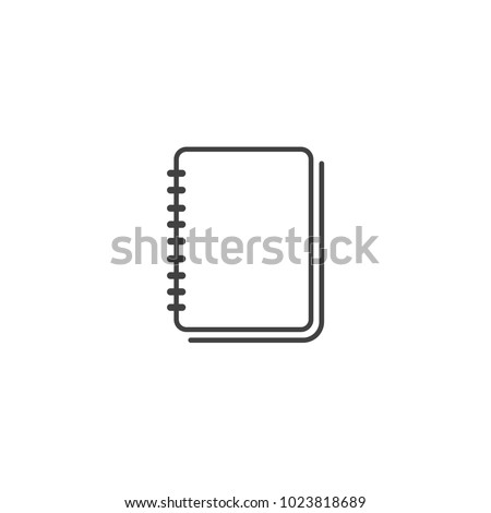 spiral notebook icon outline