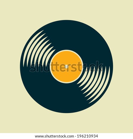 Vector vinyl record icon. Eps10