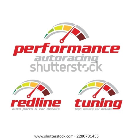 Speed Logo Template Automotive Performance Logo set. Auto and Moto Shop Logos