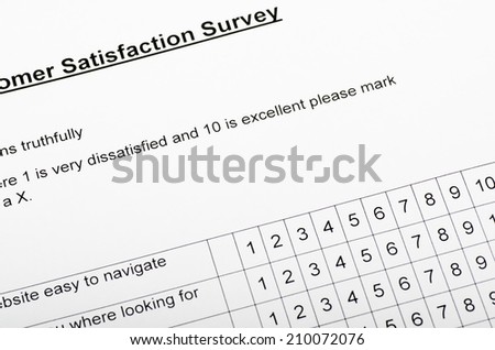 Customer Satisfaction Feedback Part of a customer satisfaction survey, often filled in at end of courses or after shopping on line