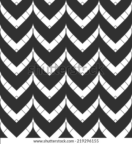 Abstract seamless pattern with chevrons in black and white.