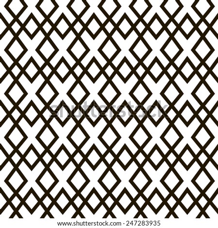 Abstract seamless geometric pattern. Monochrome vector illustration can be copied without any seams.