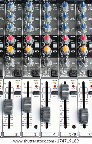 Sound engineering controls