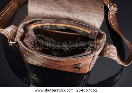 Men shoulder bag inside view