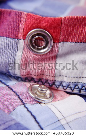 Modern snap fastener button for clothing macro close up ストックフォト © 