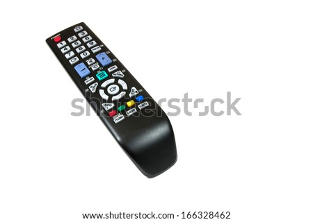 The remote controal for TV isolated on white background Imagine de stoc © 