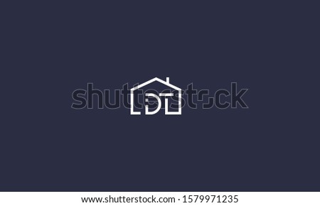 Abstract house with letters IDT, DTI, TDI,I,T and D