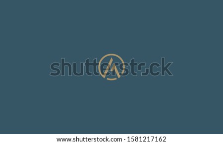 Abstract monogram logo of a letter A1,1A,A and 1